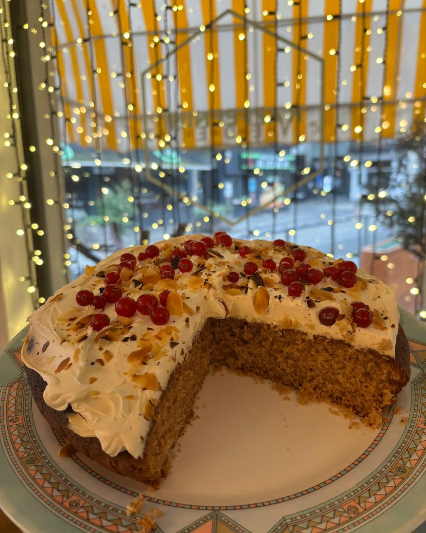 A slice of Kaffeenini's homemade carrot cake